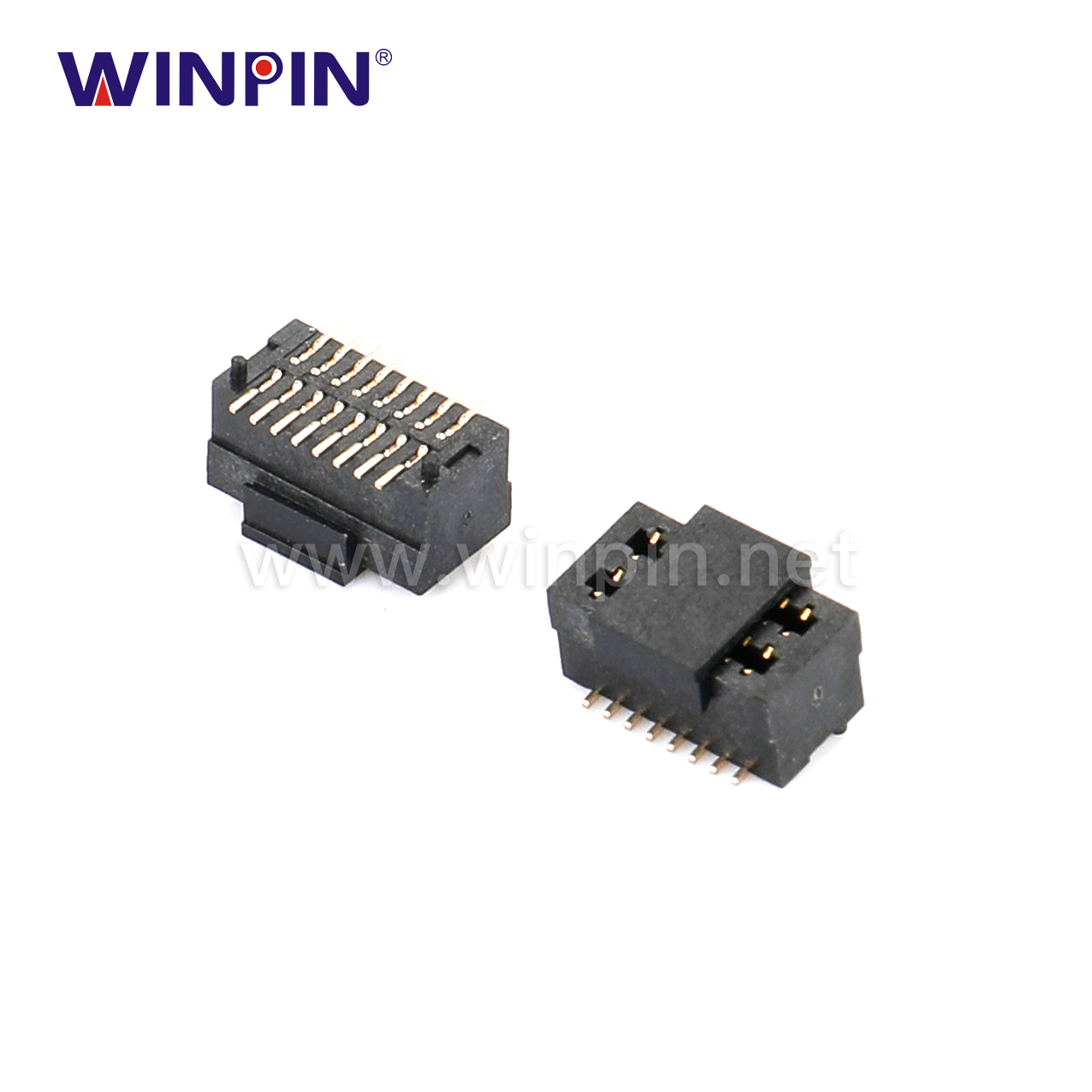 0.8MM，板对板母头，H=4.0mm，双排SMT，2*8PIN,BTC02F040-