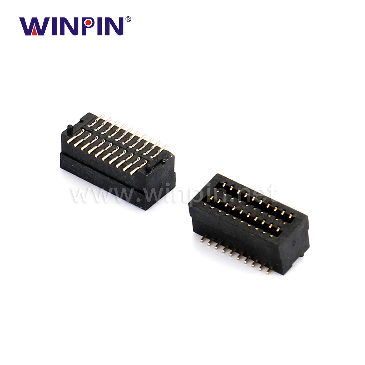 0.8MM，板对板母头，H=4.0mm，双排SMT，2*10PIN,BTC02F040-