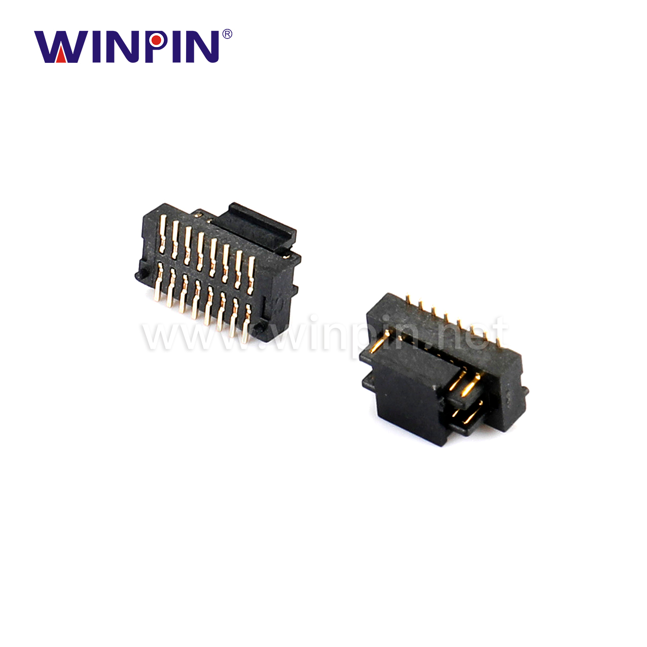 0.8MM，板对板公头，H=1.0mm，双排SMT，2*8PIN,BTC02M040-