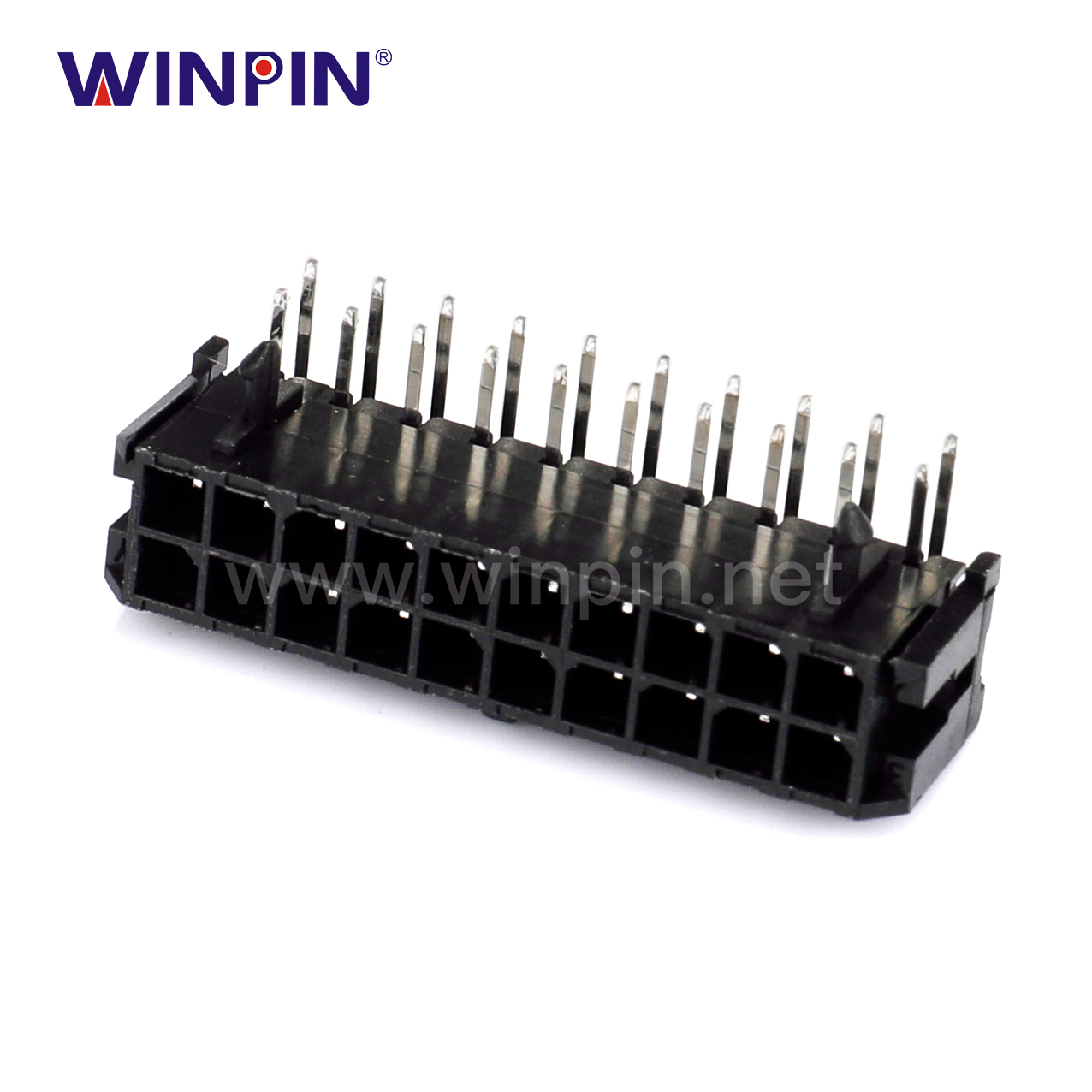3.00mm 间距 针座 双排 2x10P 弯插 W30001-210R
