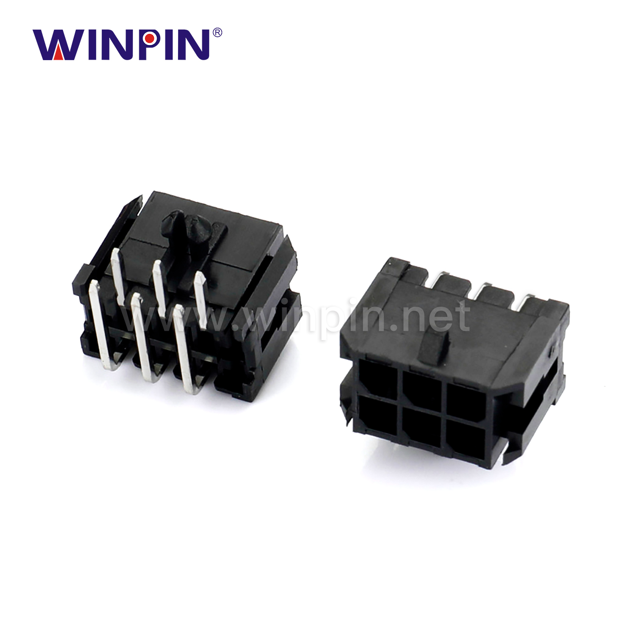 3.00mm 间距 针座 双排 2x3P 弯插 W30001-203R